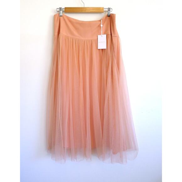 ZIMMERMANN Tulle Midi Layer Skirt Dusty Pink 4 12 XL Net-A-Porter NWT $710 - Picture 4 of 16